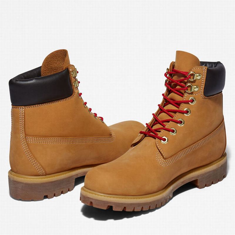 Timberland Premium 6 Inch Lux Koža Čizme Žute | 13812275
