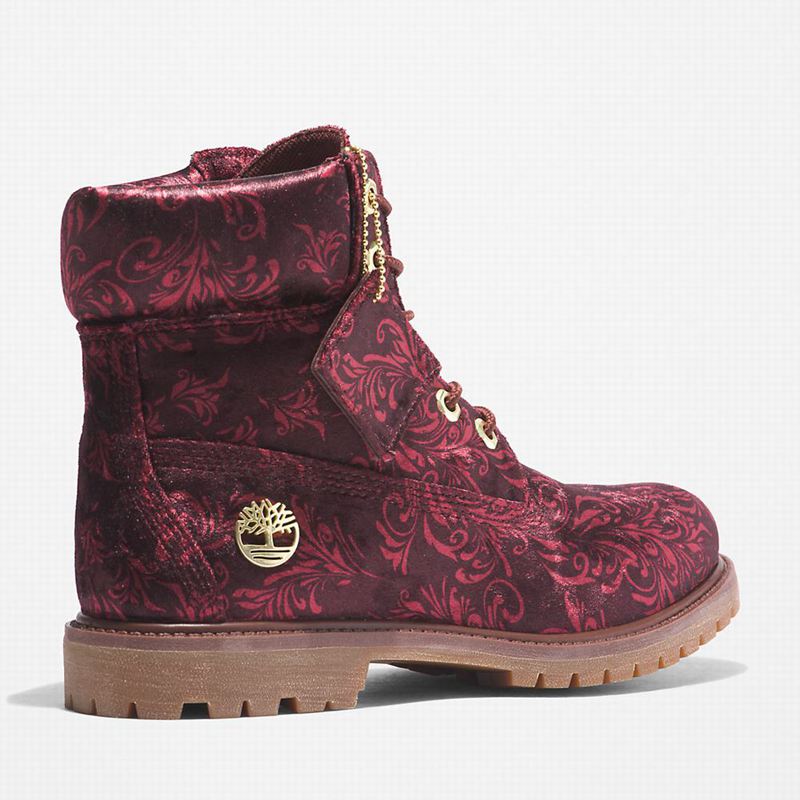 Timberland Premium 6 Inch Velvet Čizme Bordo | 61692337