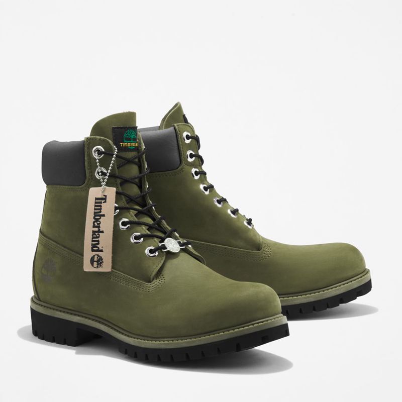 Timberland Premium 6-Inch Waterproof Vodootporne Čizme Zelene | 39409935