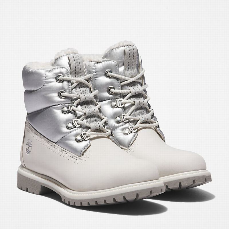 Timberland Premium 6 Inch Zimske Čizme Bijele | 50112773