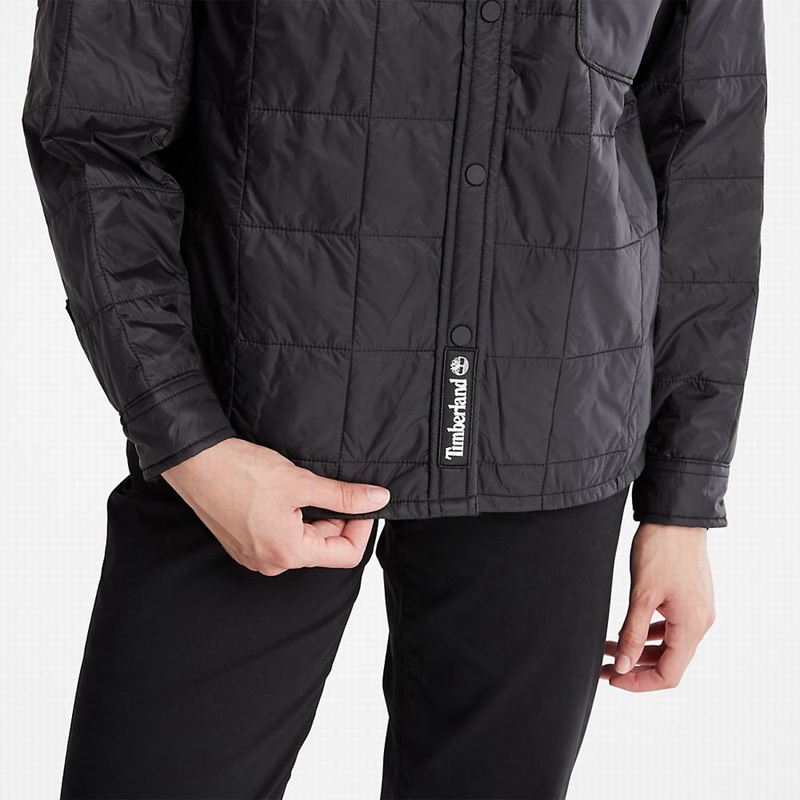 Timberland Progressive Utility Fleece-collar Overshirt Jakne Crne | 74021539
