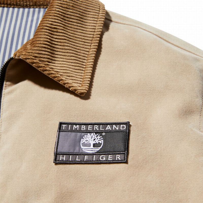 Timberland Progressive Utility Fleece-collar Overshirt Jakne Bež | 807654