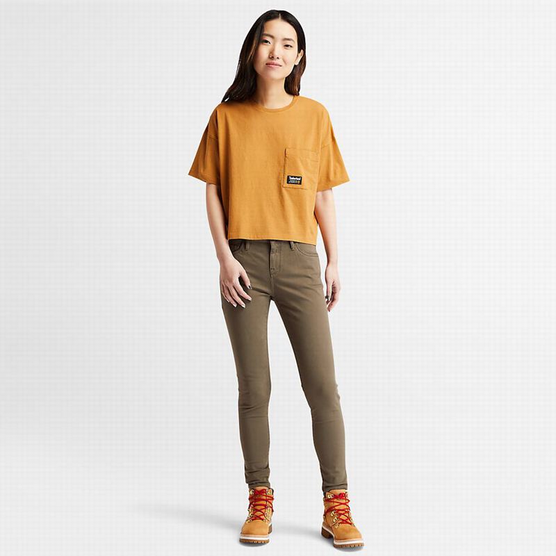 Timberland Progressive Utility Pocket Majice Žute | 30738208