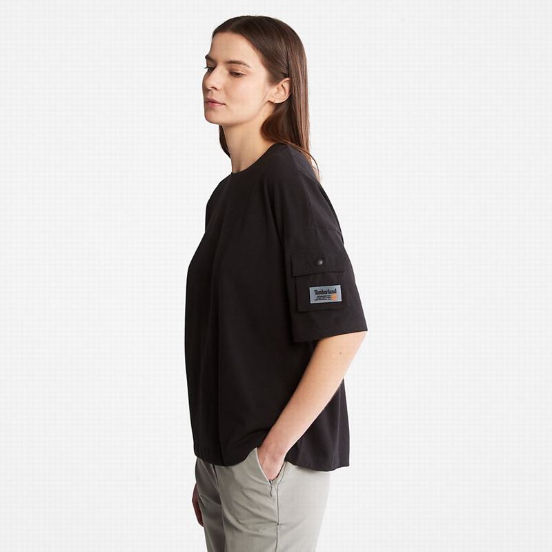 Timberland Progressive Utility Pocket Majice Crne | 76774128