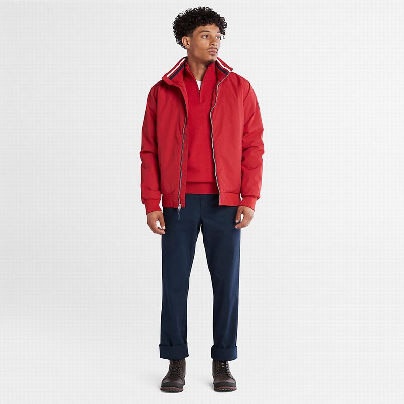 Timberland Prošiven Overshirt Jakne Crvene | 10047929