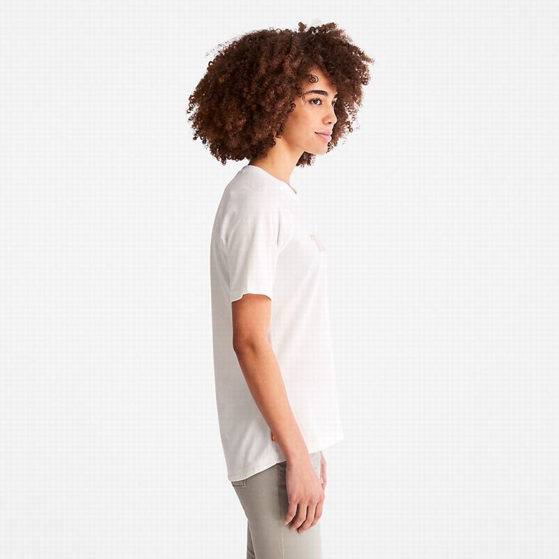 Timberland Raglan-sleeve Logo Majice Bijele | 51437380