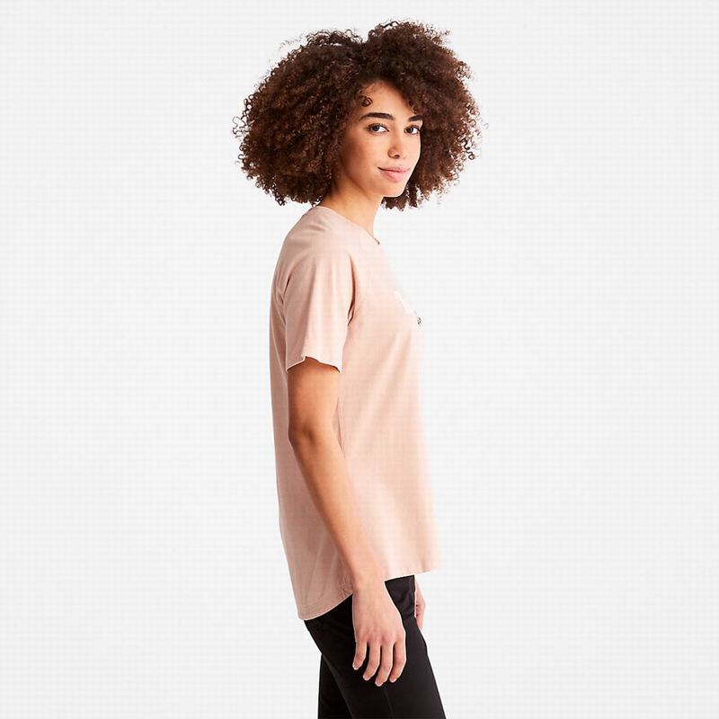 Timberland Raglan-sleeve Logo Majice Roze | 60058204
