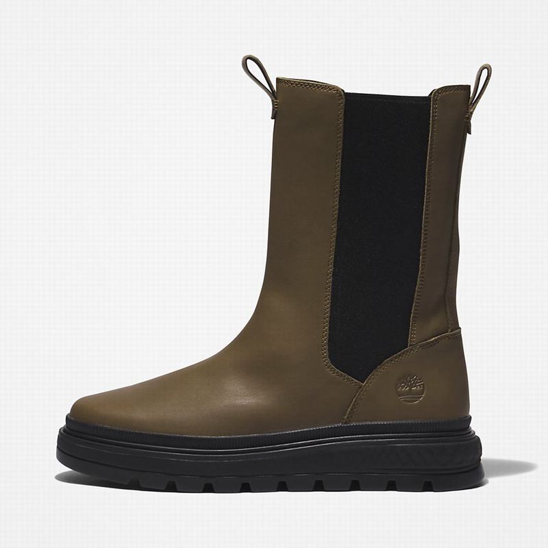 Timberland Ray City GreenStride Combat Chelsea Čizme Maslinasto Zelene | 52694587