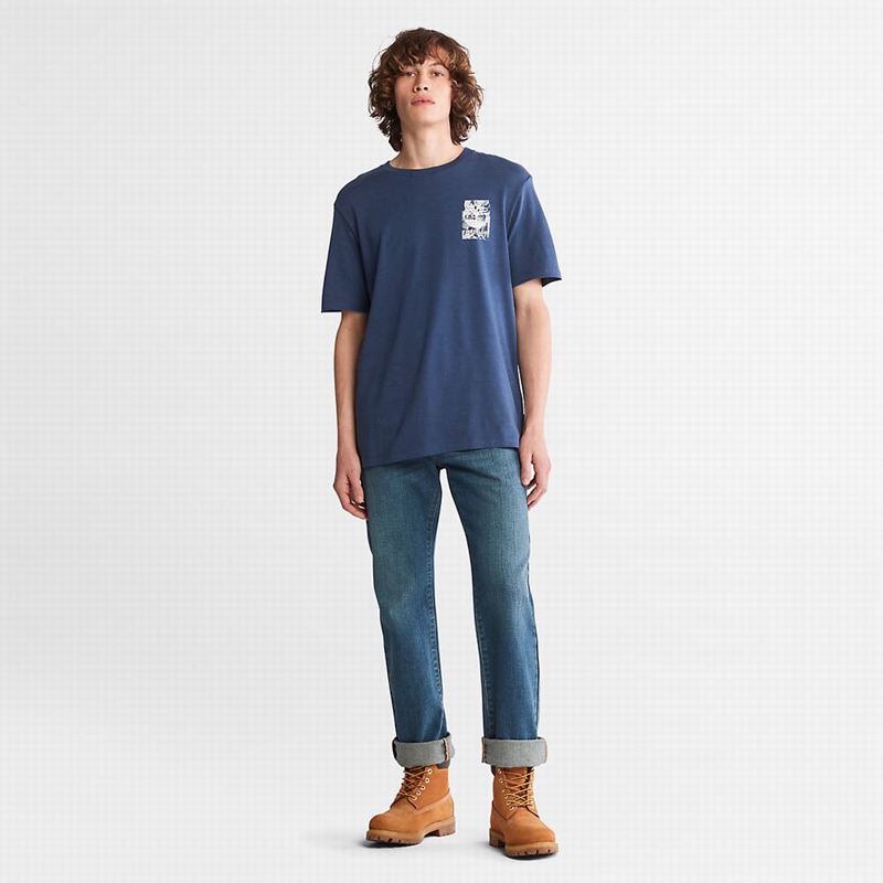 Timberland Re-imagined Logo Majice Plave | 26390542