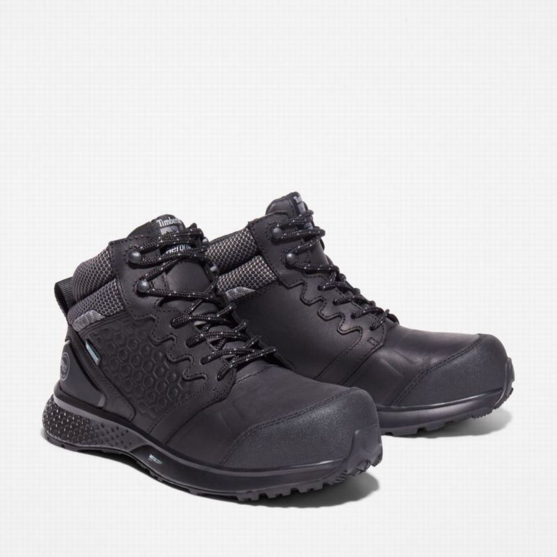 Timberland Reaxion Composite Toe Waterproof Radne Čizme Crne | 36832888