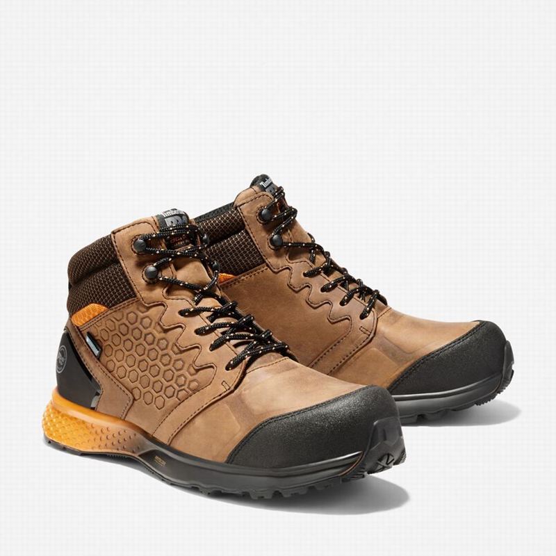 Timberland Reaxion Composite Toe Waterproof Radne Čizme Smeđe | 70768935