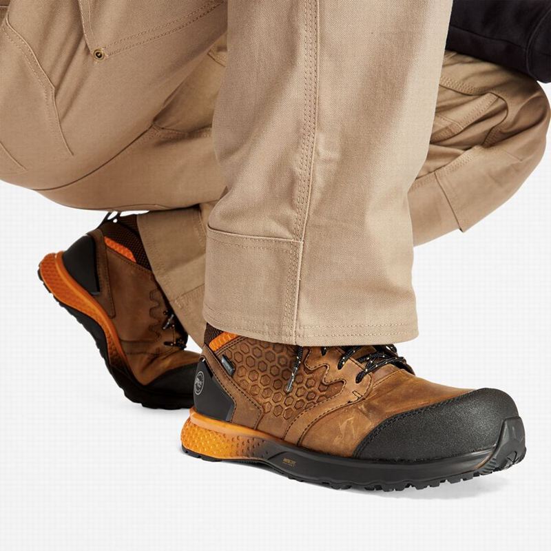 Timberland Reaxion Composite Toe Waterproof Radne Čizme Smeđe | 70768935