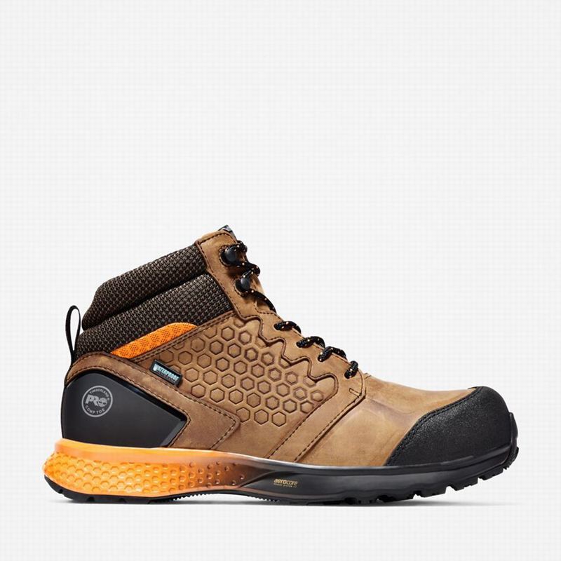 Timberland Reaxion Composite Toe Waterproof Radne Čizme Smeđe | 70768935