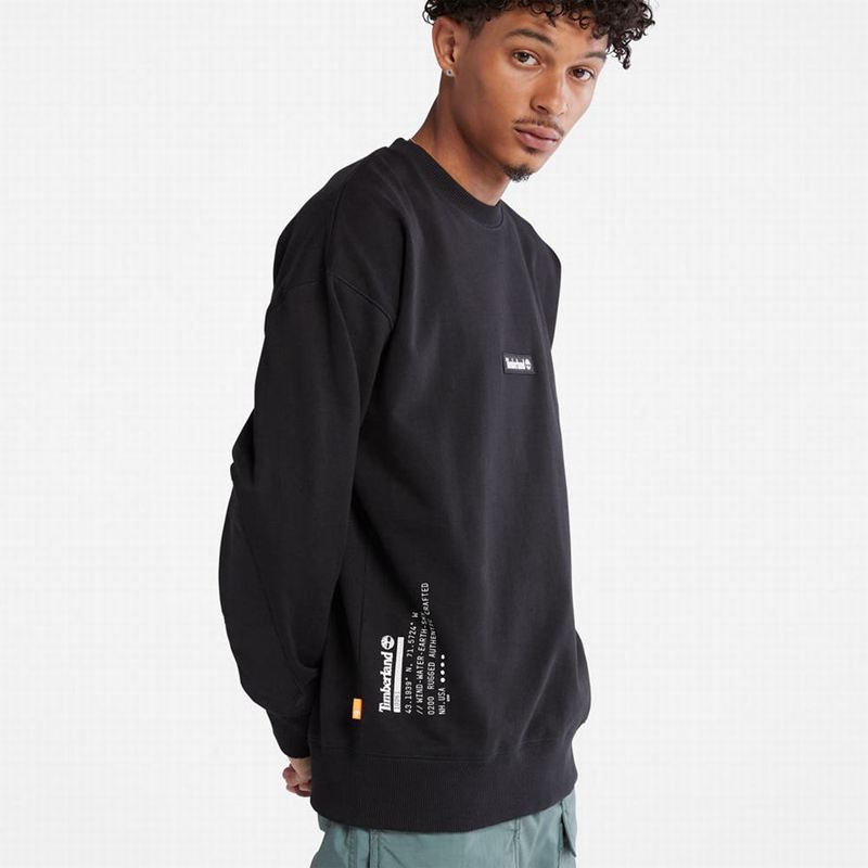 Timberland Reinforced-elbow Dukserice Crne | 94116490