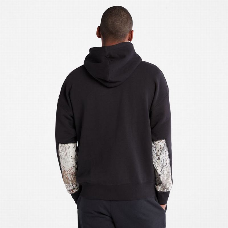 Timberland Reinforced-elbow Majica S Kapuljačom Crne | 97338188