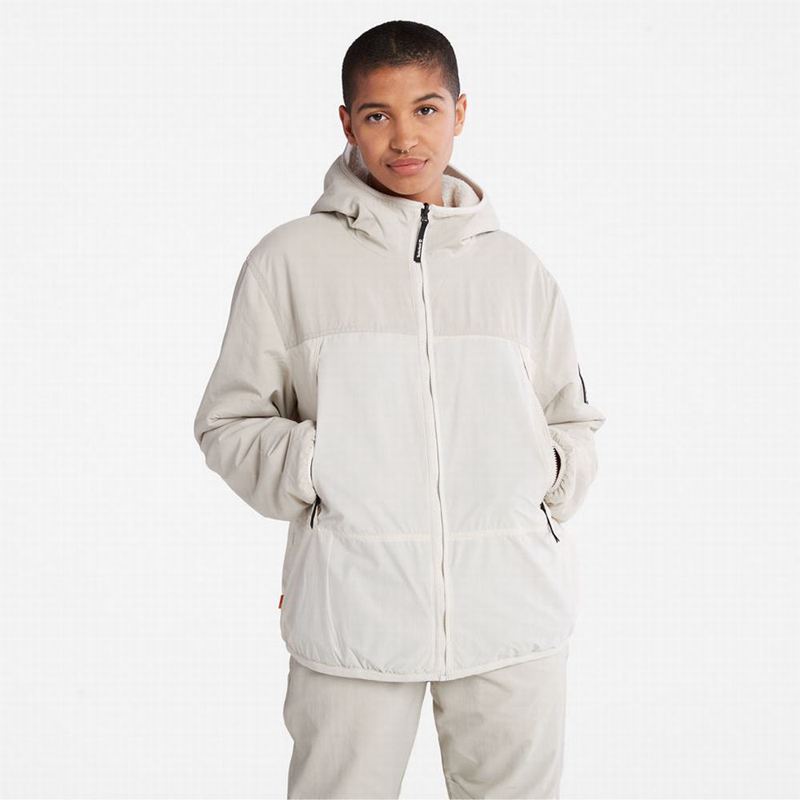 Timberland Reversible High-pile Flis Jakne Bijele | 79091294