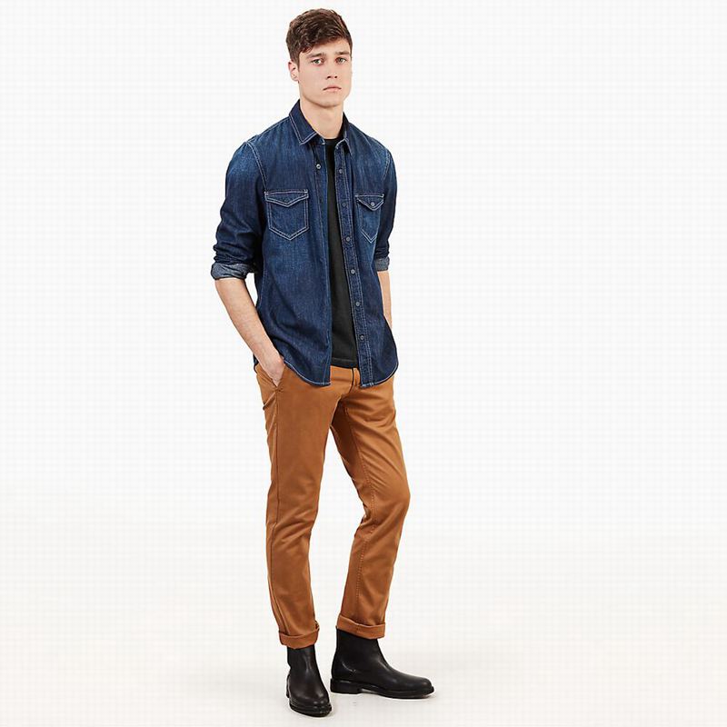 Timberland Sargent Lake Twill Chino Hlače Smeđe | 30993927