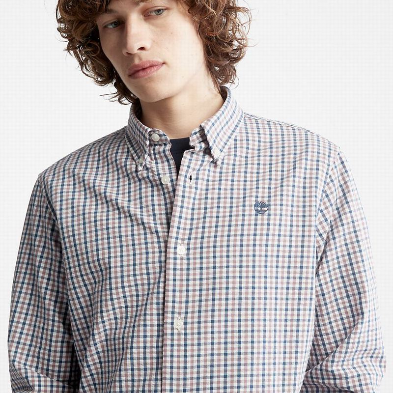 Timberland Seersucker Gingham Košulje Sive | 14605462