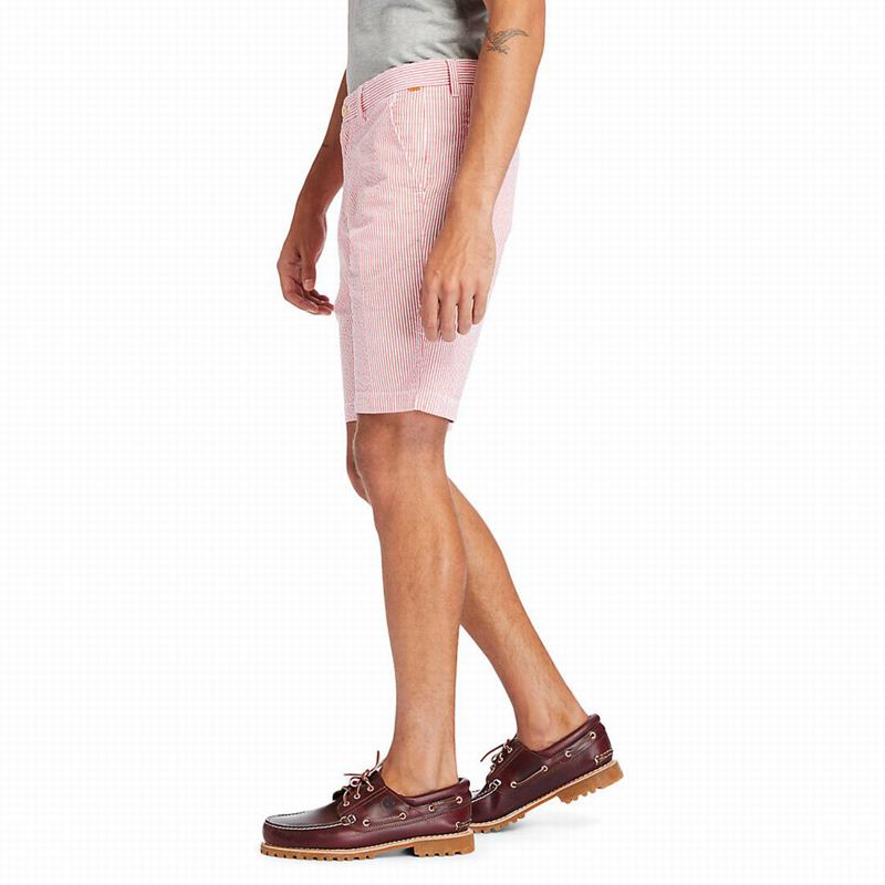 Timberland Seersucker Kratke Hlače Crvene | 3396794