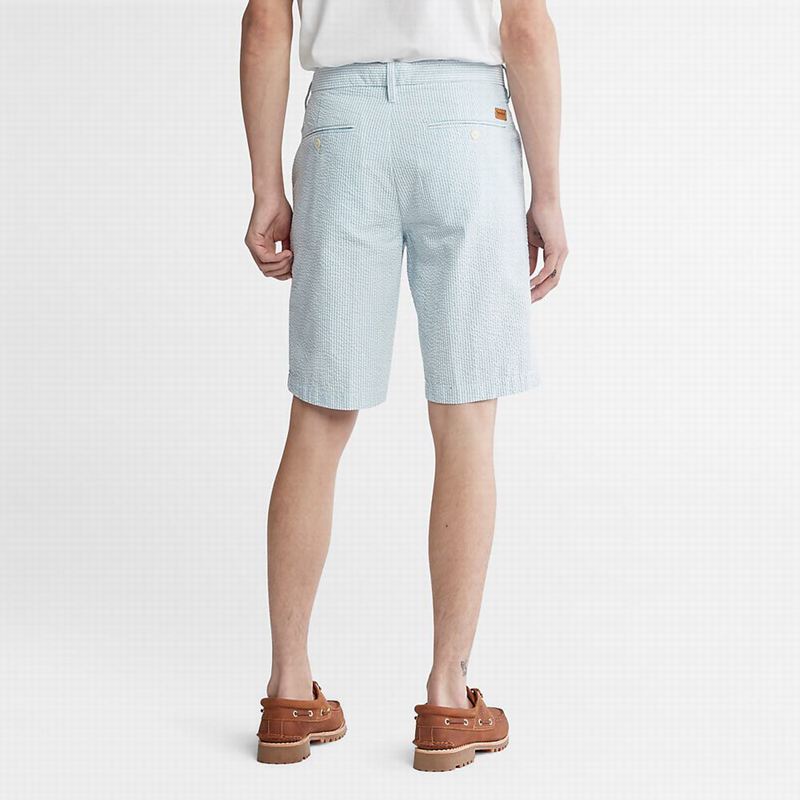 Timberland Seersucker Kratke Hlače Plave | 55621581