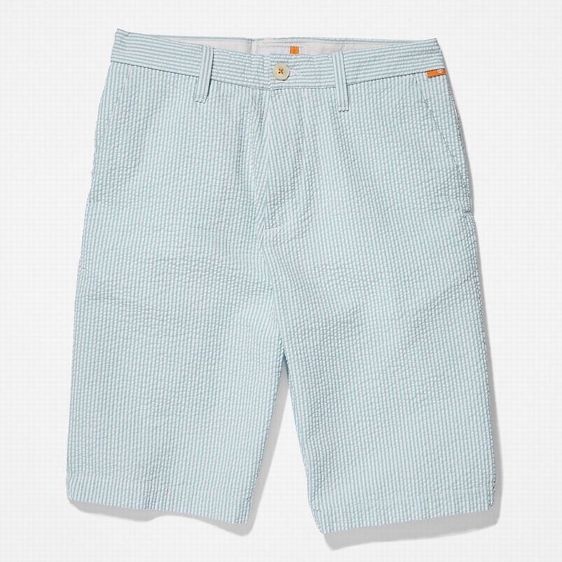 Timberland Seersucker Kratke Hlače Plave | 55621581