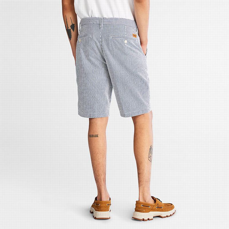 Timberland Seersucker Kratke Hlače Plave | 82602679
