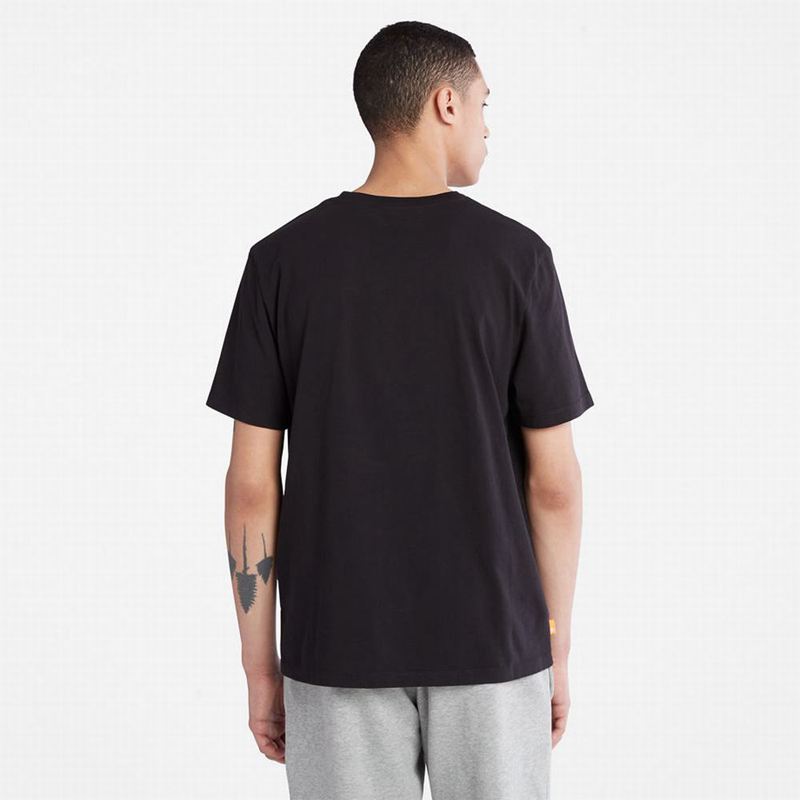 Timberland Short Sleeve Slim Logo Tee Majice Crne | 34509007