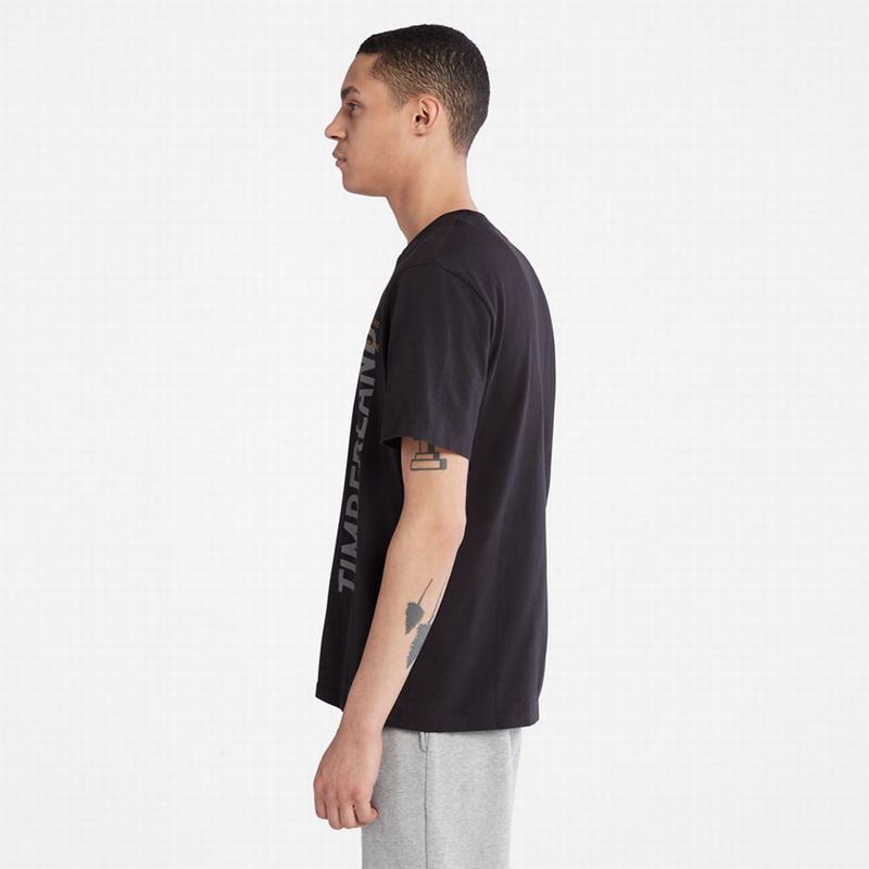 Timberland Short Sleeve Slim Logo Tee Majice Crne | 34509007