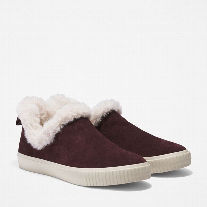 Timberland Skyla Bay Warm-Lined Slip-Ons Winter Shoes Bordo | 65704228