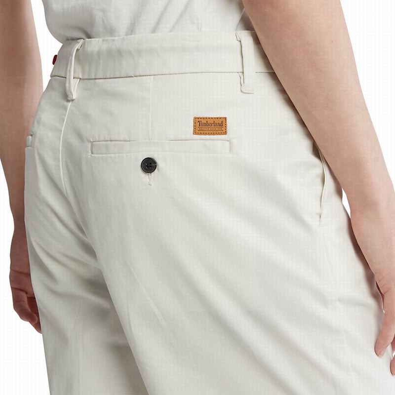 Timberland Squam Lake Stretch Chino Kratke Hlače Bijele | 13567916