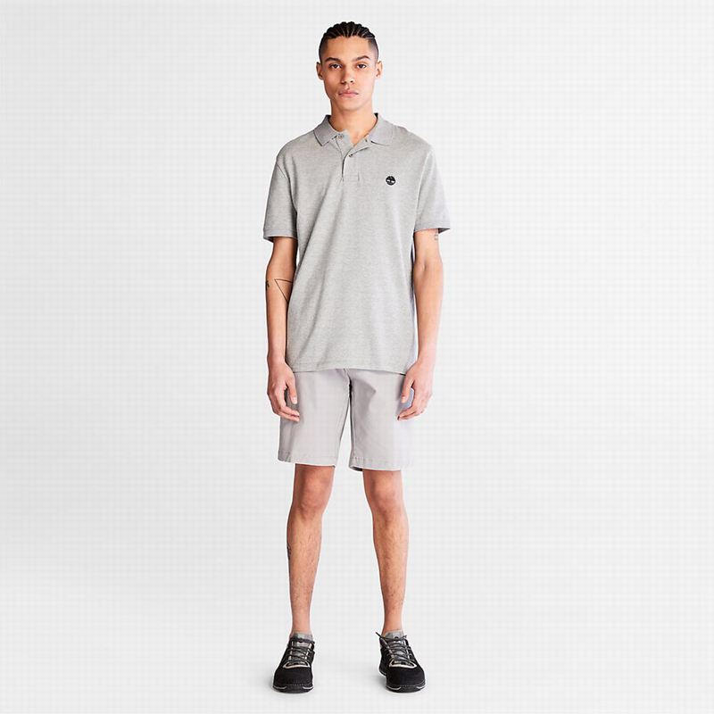 Timberland Squam Lake Stretch Chino Kratke Hlače Sive | 29714617
