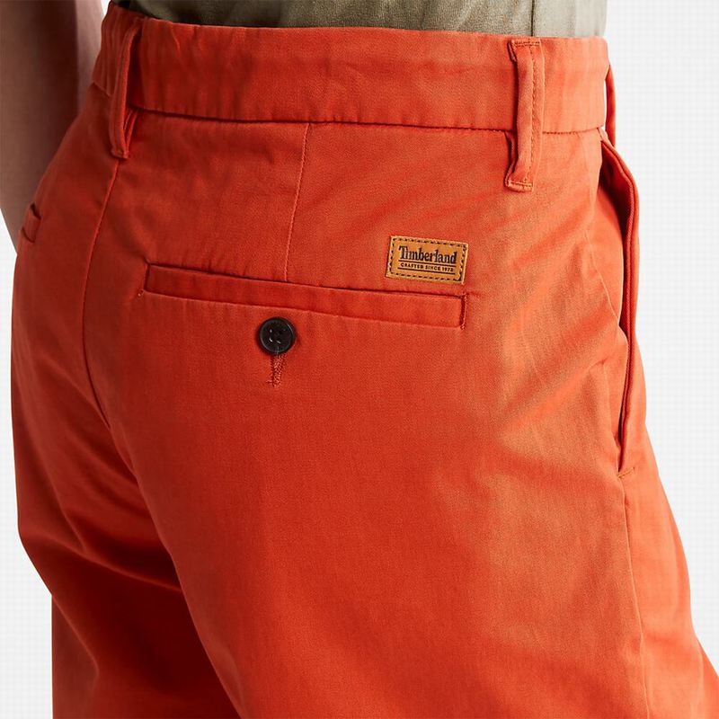 Timberland Squam Lake Stretch Chino Kratke Hlače Narančaste | 30806974