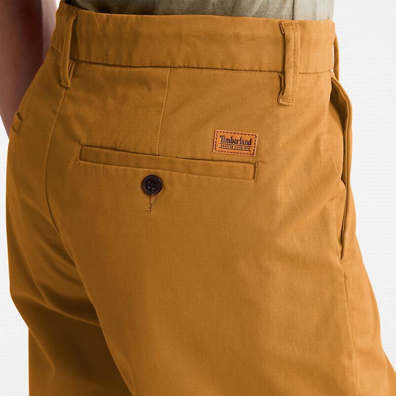 Timberland Squam Lake Stretch Chino Kratke Hlače Žute | 53309212