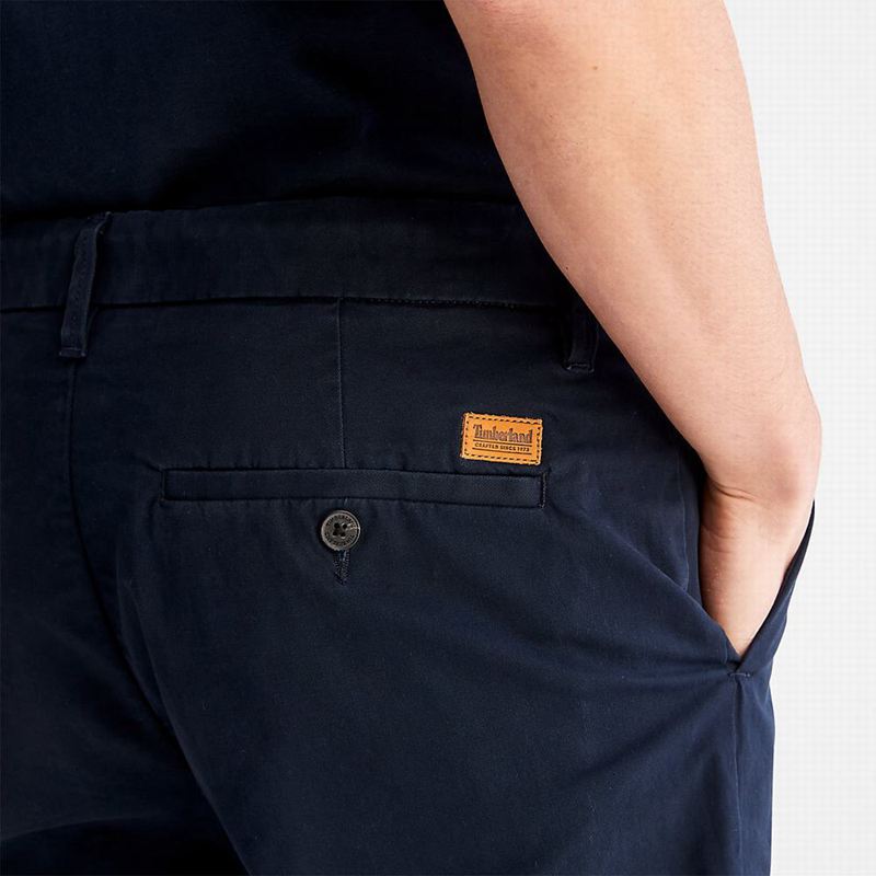 Timberland Squam Lake Stretch Chino Kratke Hlače Tamnoplave | 61254300