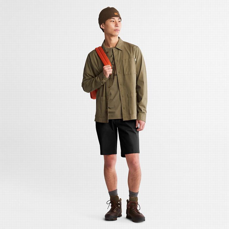 Timberland Squam Lake Stretch Chino Kratke Hlače Crne | 6290979