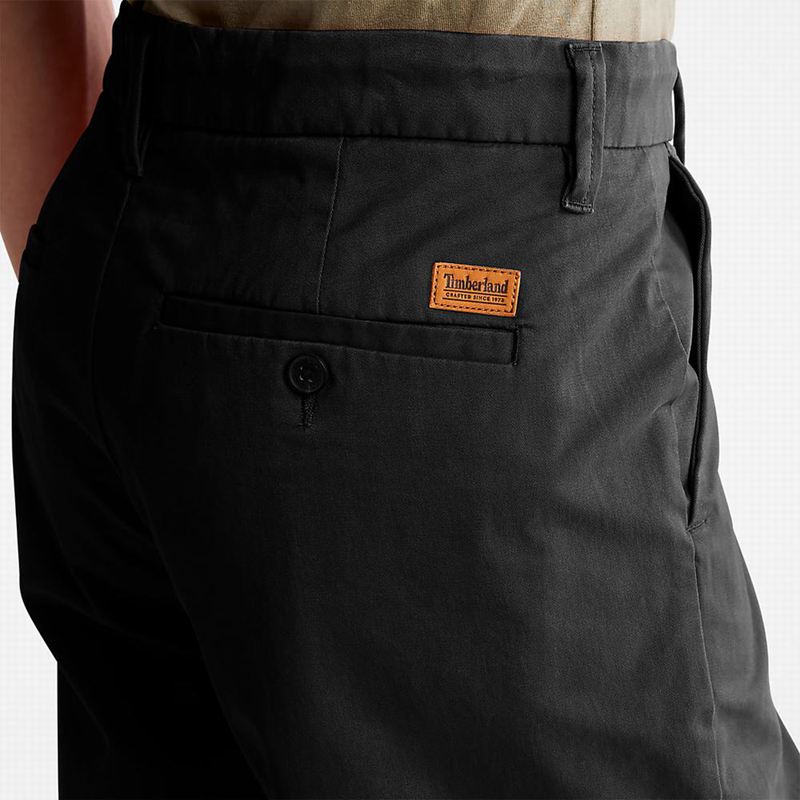 Timberland Squam Lake Stretch Chino Kratke Hlače Crne | 6290979