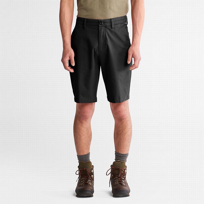 Timberland Squam Lake Stretch Chino Kratke Hlače Crne | 6290979