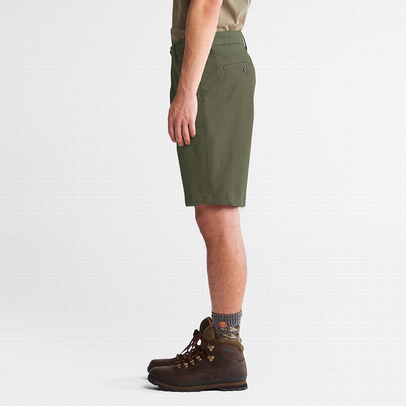 Timberland Squam Lake Stretch Chino Kratke Hlače Maslinasto Zelene | 65195623