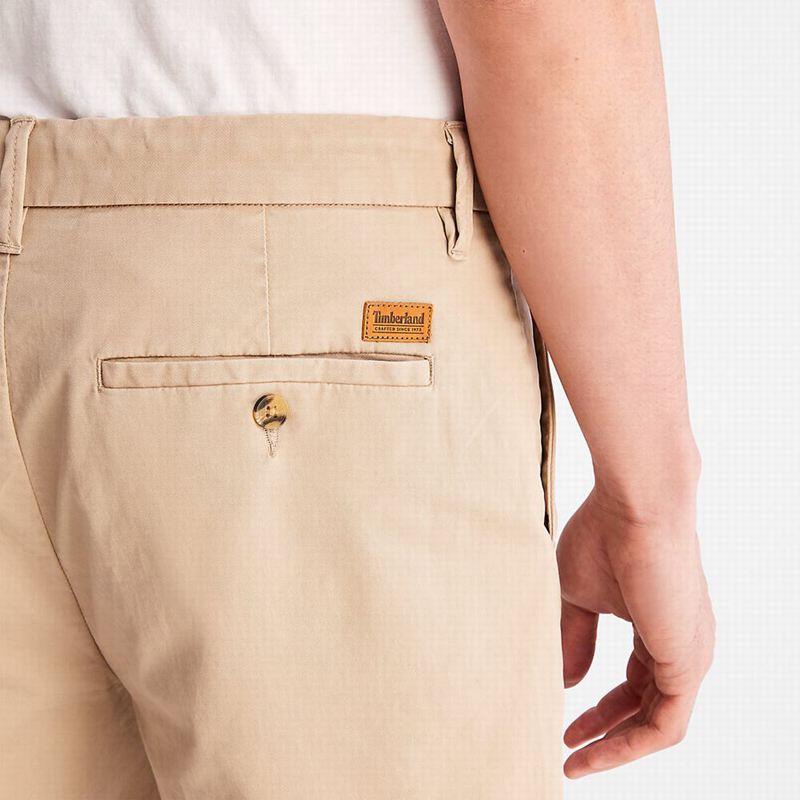 Timberland Squam Lake Stretch Chino Kratke Hlače Bež | 65237037