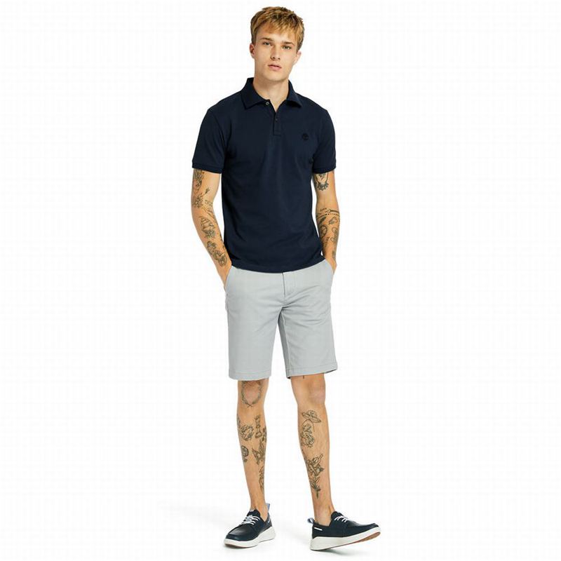 Timberland Squam Lake Stretch Chino Kratke Hlače Sive | 67637311