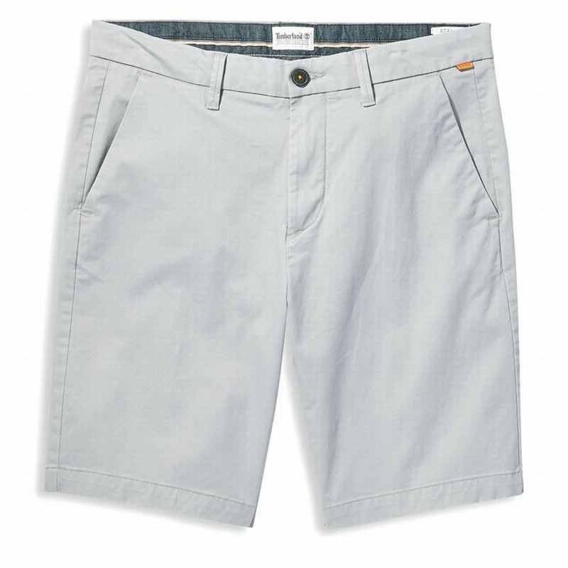Timberland Squam Lake Stretch Chino Kratke Hlače Sive | 67637311