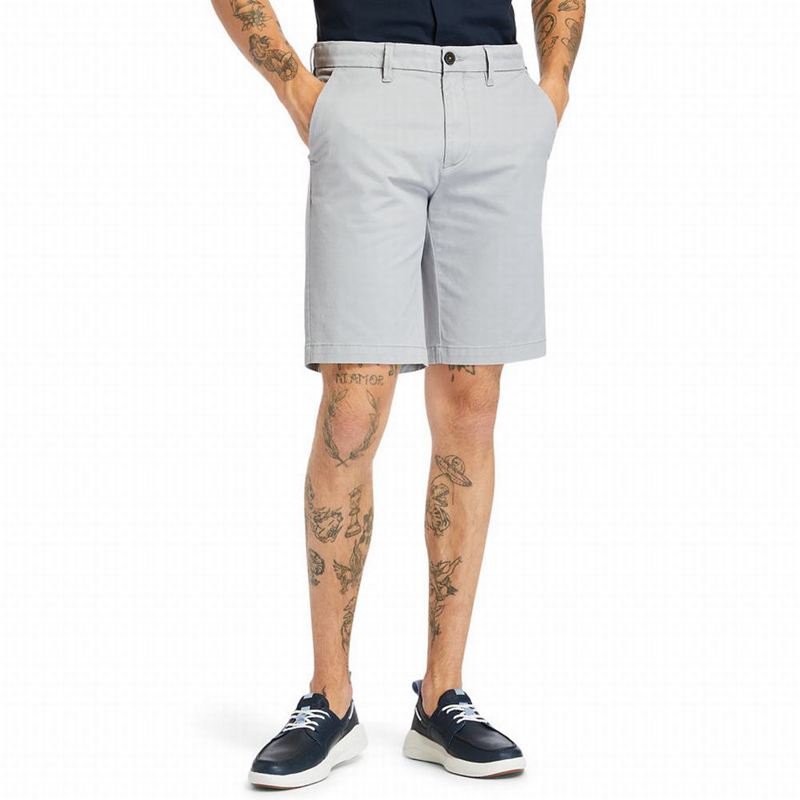 Timberland Squam Lake Stretch Chino Kratke Hlače Sive | 67637311