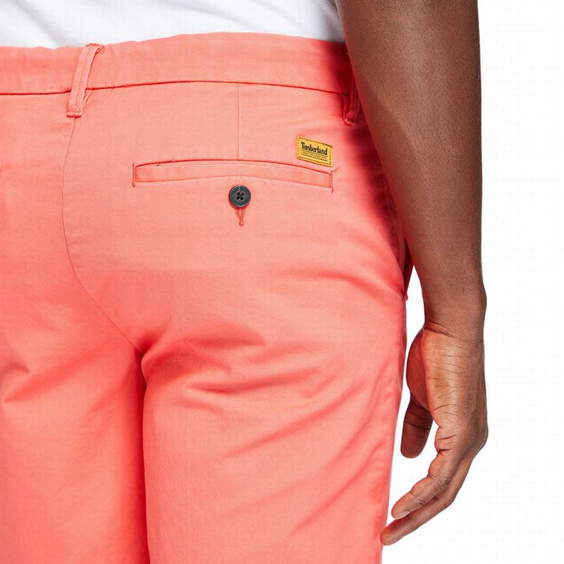 Timberland Squam Lake Stretch Chino Kratke Hlače Crvene | 77996851