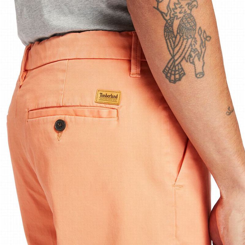 Timberland Squam Lake Stretch Chino Kratke Hlače Narančaste | 78069192
