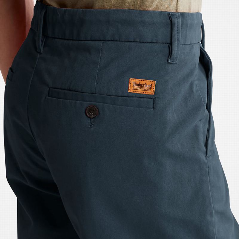 Timberland Squam Lake Stretch Chino Kratke Hlače Plave | 82046259