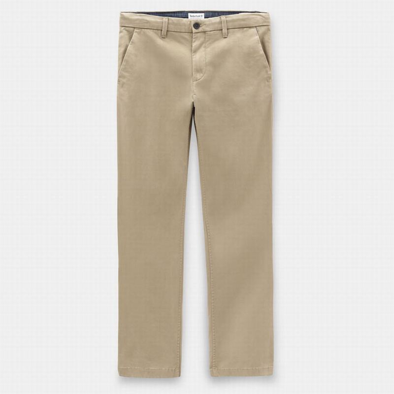 Timberland Squam Lake Twill Chino Hlače Kaki Boja | 67954459