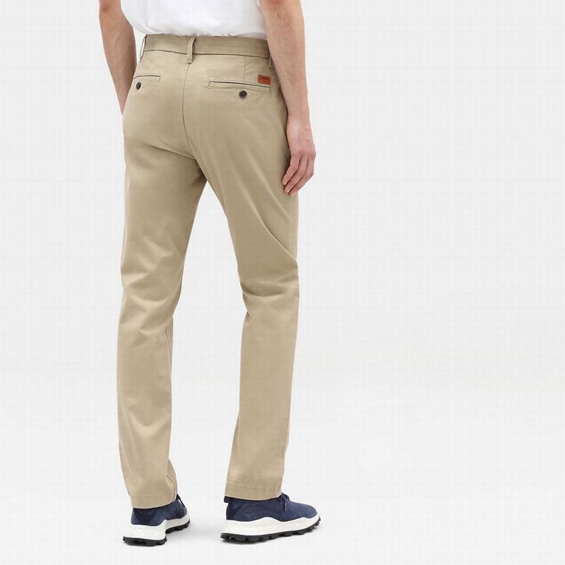 Timberland Squam Lake Twill Chino Hlače Kaki Boja | 67954459