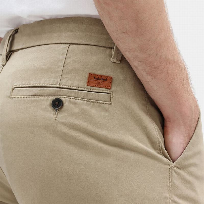 Timberland Squam Lake Twill Chino Hlače Kaki Boja | 67954459
