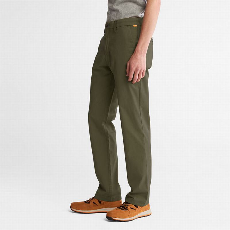 Timberland Squam Lake Twill Chino Hlače Maslinasto Zelene | 77070779