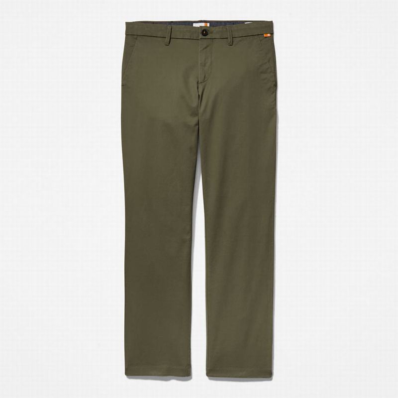 Timberland Squam Lake Twill Chino Hlače Maslinasto Zelene | 77070779